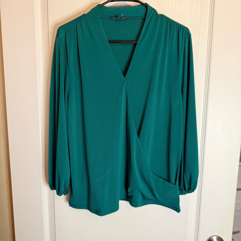 Adrianna Papell Teal Blouse